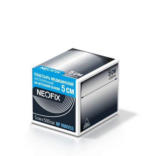 Neofix пластырь на нетканой основе, 5х500см, пластырь медицинский, 1 шт.