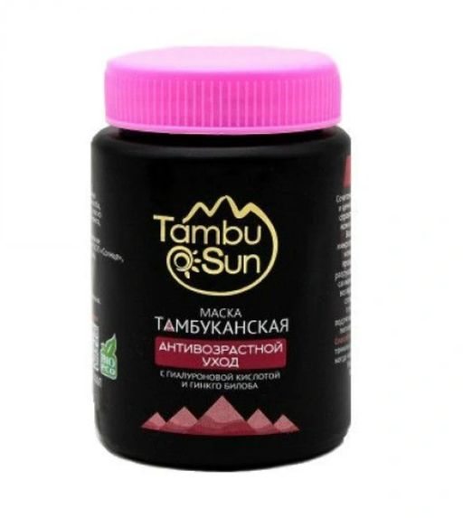 TambuSun Маска для лица тамбуканская Антивозрастной уход, маска, с гиалуроновой кислотой и гинкго билоба, 100 мл, 1 шт.