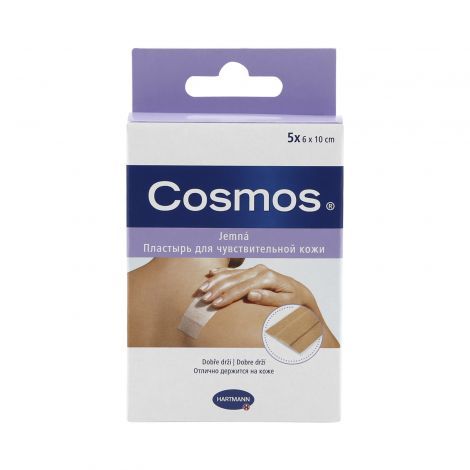 Cosmos Sensitive Пластырь, 6х10 см, пластырь медицинский, для чувствительной кожи, 5 шт.