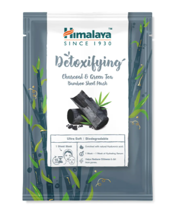Himalaya Маска тканевая для лица Детокс, маска, с активированным углем и зеленым чаем, 30 мл, 1 шт.