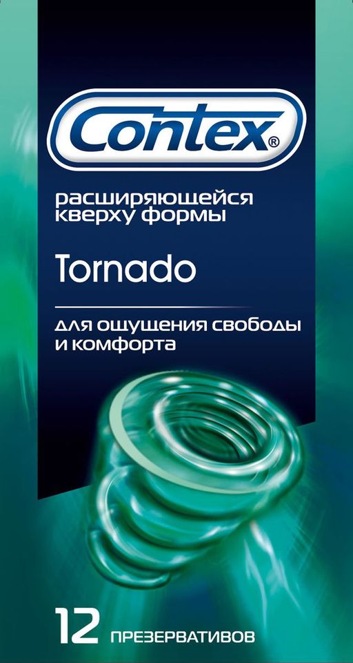 Презервативы Contex Tornado, презерватив, специальной формы, 12 шт.