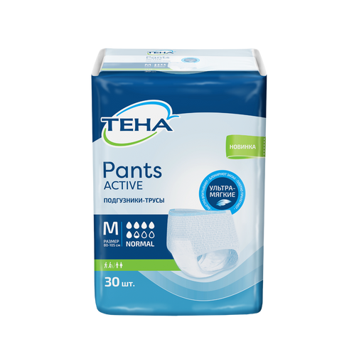 Подгузники-трусы для взрослых Tena Pants Active Normal, р. M, 30 шт.