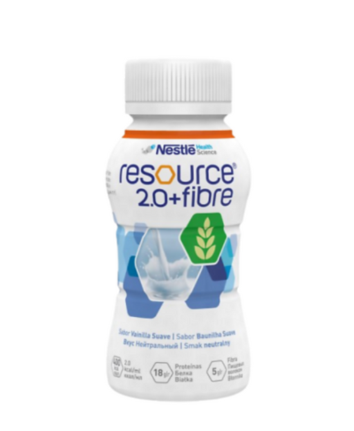 Resource 2.0 + Fibre высококалорийная смесь с пищевыми волокнами, для детей с 3 лет и взрослых, с нейтральным вкусом, 200 мл, 1 шт.