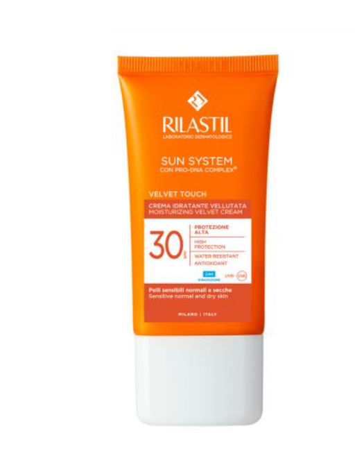 Rilastil Sun System Бархатистый крем, spf 30, крем, для чувствительной, нормальной и сухой кожи, 50 мл, 1 шт.