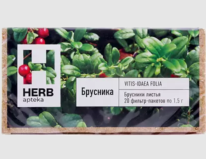 Herb Брусника листья, фиточай, 1,5 г, 20 шт.