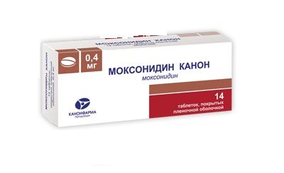 Моксонидин Канон, 0.4 мг, таблетки, покрытые пленочной оболочкой, 14 шт.