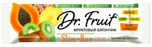 Dr. Fruit Slim Bar Батончик фруктовый , батончик, 30 г, 1 шт.