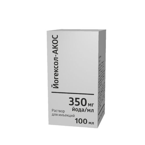 Йогексол-Акос, 350 мг йода/мл, раствор для инъекций, 100 мл, 1 шт.