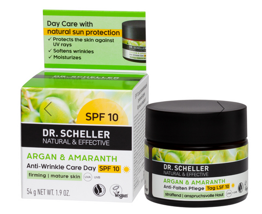 Dr. Scheller Разглаживающий дневной крем, SPF 10, крем, Аргановое масло и амарант, 50 мл, 1 шт.