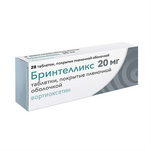Бринтелликс, 20 мг, таблетки, покрытые пленочной оболочкой, 28 шт.
