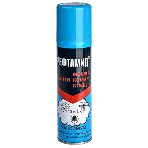 Рефтамид Максимум аэрозоль от комаров клещей и мошек, аэрозоль для наружного применения, 145 мл, 1 шт.