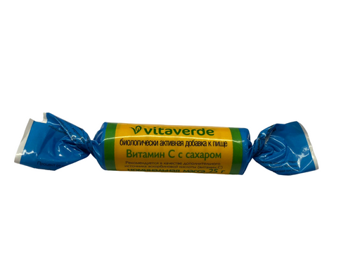 Vitaverde Аскорбинка с сахаром, таблетки жевательные, 10 шт.