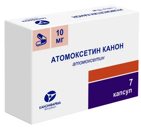 Атомоксетин Канон, 10 мг, капсулы, 7 шт.