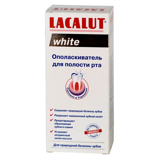 Lacalut White ополаскиватель для полости рта, раствор для полоскания полости рта, 300 мл, 1 шт.