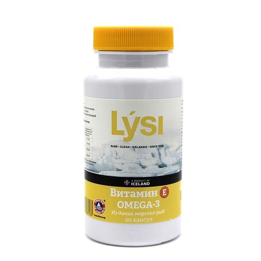 Lysi Витамин Е и Омега-3, капсулы, 60 шт.
