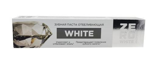 Zero White Зубная паста White отбеливающая, паста зубная, 100 г, 1 шт.