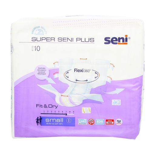Seni Super Plus Подгузники для взрослых, Small S (1), 55-80 см, 10 шт.