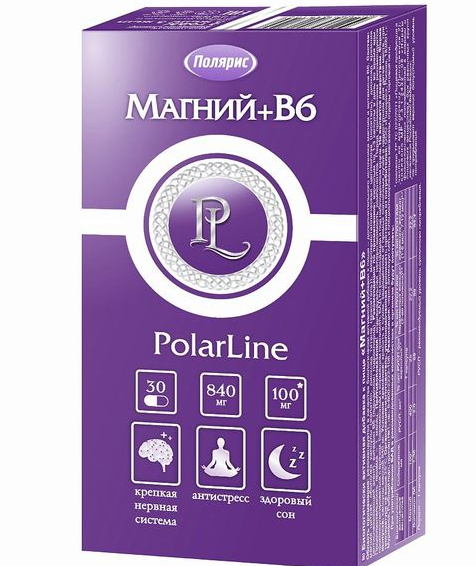 PolarLine Магний плюс В6, 840 мг, капсулы, 30 шт.