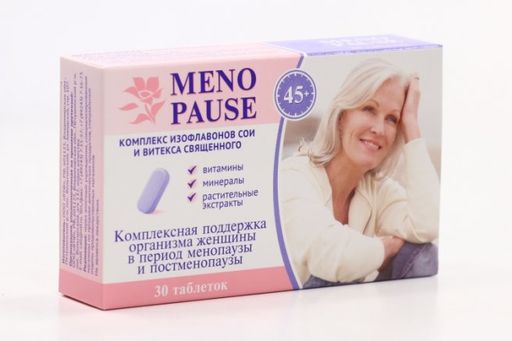 Menopause Комплекс изофлавонов сои и витекса спящего, таблетки, 30 шт.