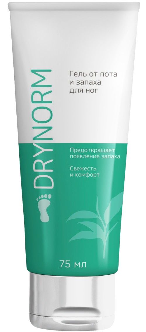 DryNorm Гель для ног от пота и запаха, 75 мл, 1 шт.