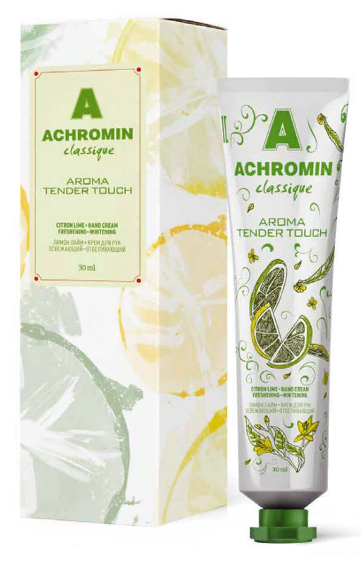 Achromin крем для рук отбеливающий лимон-лайм, крем для рук, 30 мл, 1 шт.