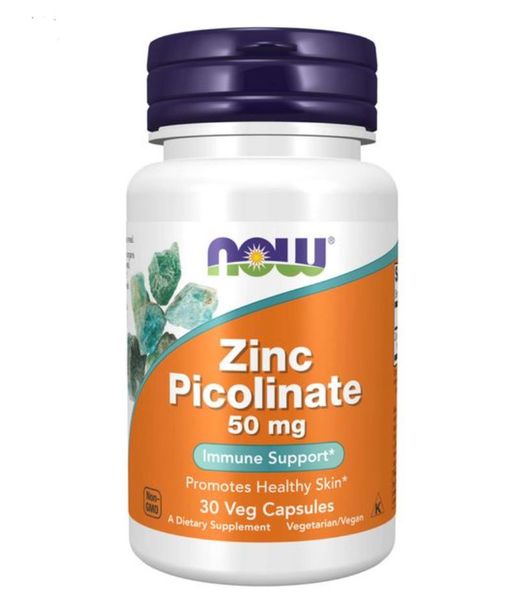 NOW Zinc Picolinate Пиколинат Цинка, 50 мг, капсулы, 30 шт.