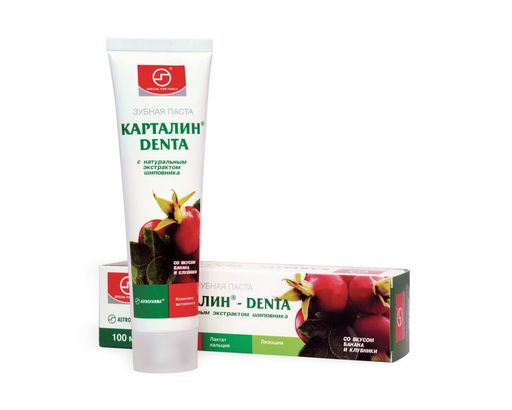 Карталин-Denta зубная паста с экстрактом шиповника, паста зубная, 100 мл, 1 шт.
