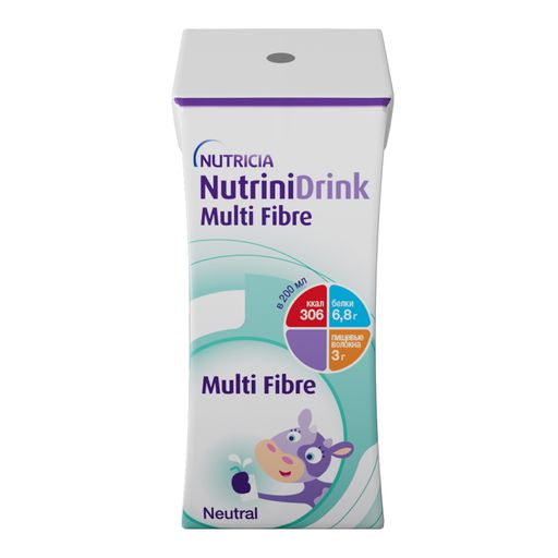 Nutrinidrink Multi Fibre с пищевыми волокнами, жидкость для приема внутрь, с нейтральным вкусом, 200 мл, 1 шт.