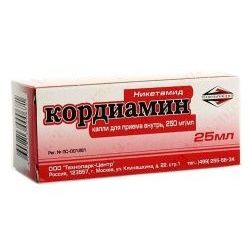 Кордиамин, 250 мг/мл, раствор для приема внутрь, 25 мл, 1 шт.