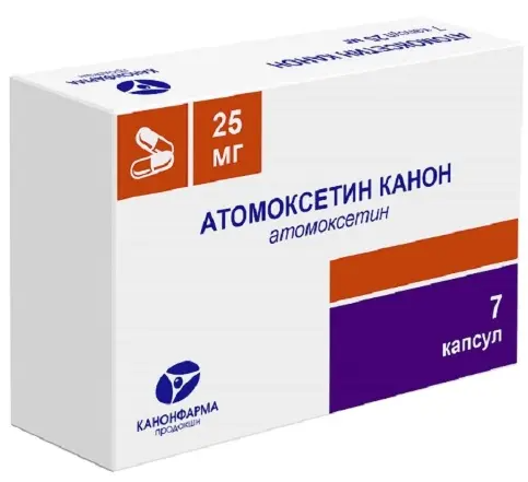 Атомоксетин Канон, 25 мг, капсулы, 7 шт.