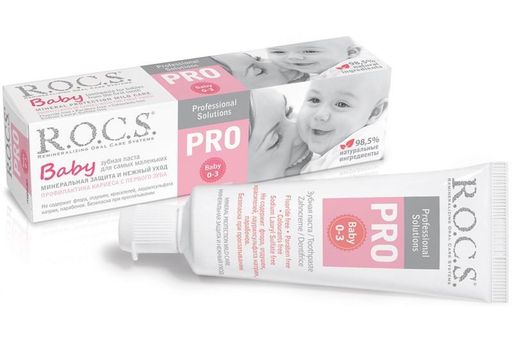 ROCS PRO Baby Зубная паста детская Минеральная защита, без фтора, паста зубная, 45 г, 1 шт.