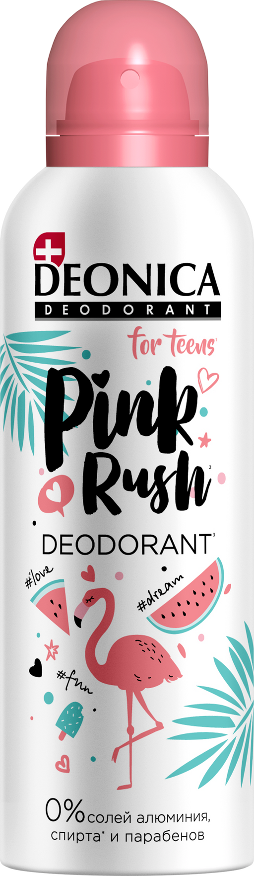 Deonica for teens дезодорант-спрей Pink Rush, спрей, 125 мл, 1 шт.