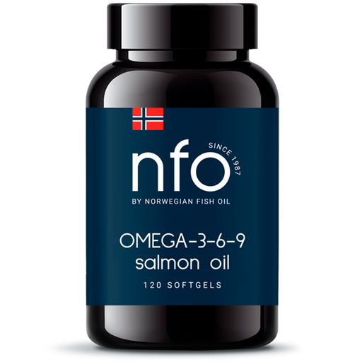NFO Омега 3-6-9 Масло лосося, 745 мг, капсулы, 120 шт.