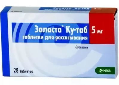 Заласта Ку-таб, 5 мг, таблетки, диспергируемые в полости рта, 28 шт.