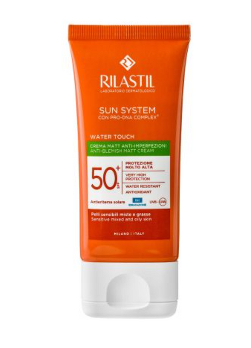 Rilastil Sun System Солнцезащитный крем матирующий, SPF50, крем, для кожи с несовершенствами, 50 мл, 1 шт.