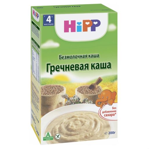 Hipp Каша безмолочная гречневая, для детей с 4 месяцев, 200 г, 1 шт.