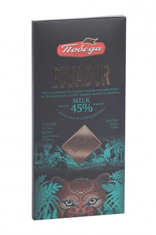 Шоколад Этнос Эквадор молочный, 45% какао, 90 г, 1 шт.