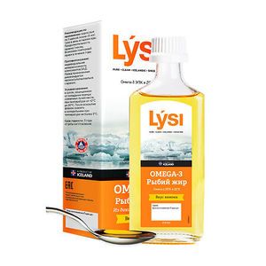 Lysi Омега-3 Рыбий жир, жидкость для приема внутрь, со вкусом лимона, 240 мл, 1 шт.