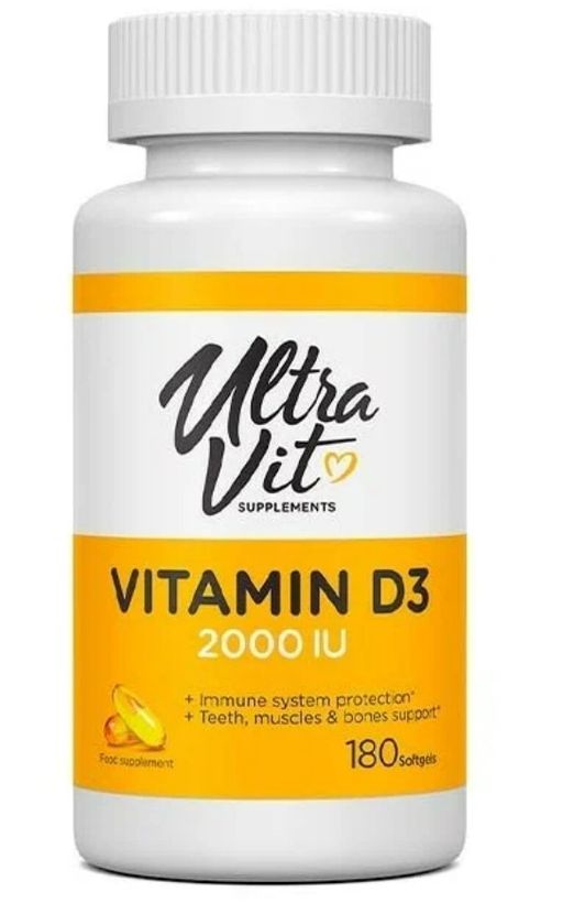UltraVit витамин D3, 20000 МЕ, капсулы, 180 шт.