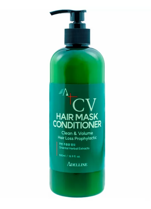 Adelline Маска-кондиционер против выпадения волос, кондиционер для волос, с экстрактом женьшеня и гибискуса, 500 мл, 1 шт.