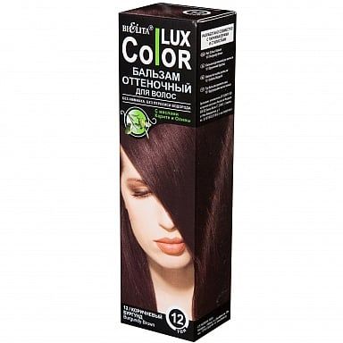 Belita Color Lux Бальзам для волос оттеночный, бальзам для волос, тон 12 Коричневый бургунд, 100 мл, 1 шт.