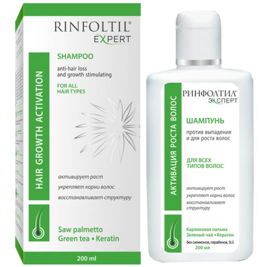 Rinfoltil Exper Шампунь против выпадения и для роста волос, шампунь, для всех типов волос, 200 мл, 1 шт.
