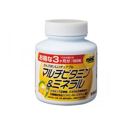 Orihiro витамины и минералы, таблетки жевательные, вкус манго, 180 шт.
