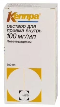Кеппра, 100 мг/мл, раствор для приема внутрь, 300 мл, 1 шт.