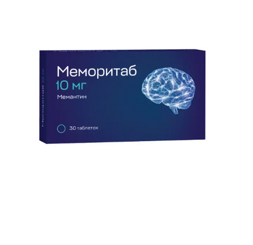 Меморитаб, 10 мг, таблетки диспергируемые, 30 шт.