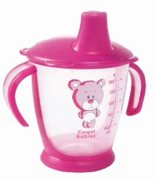 Canpol Чашка-непроливайка Медвежонок 9+, арт. 31/500, красного цвета, 180 мл, 1 шт.