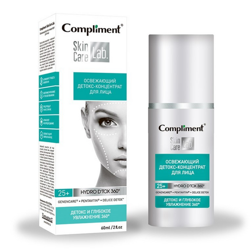 Compliment Skin Care Lab Освежающий детокс-концентрат, для лица, 60 мл, 1 шт.