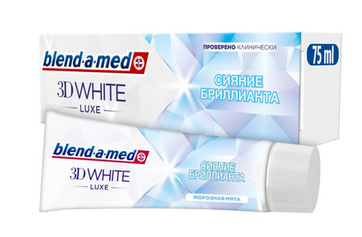 Blend-a-Med 3D White Luxe Зубная паста сияние бриллианта, паста зубная, 75 мл, 1 шт.