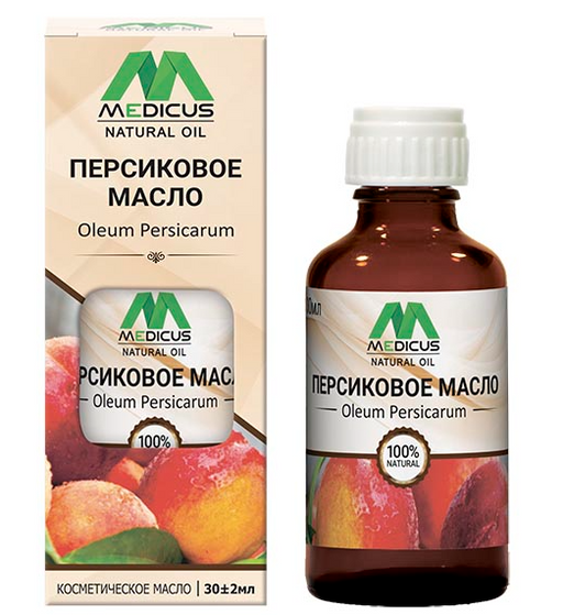 Medicus Natural oil Масло косметическое персиковое, масло косметическое, 30 мл, 1 шт.
