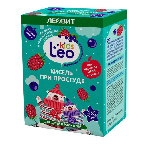 Леовит Leo Kids Кисель при простуде, порошок, 12 г, 5 шт.